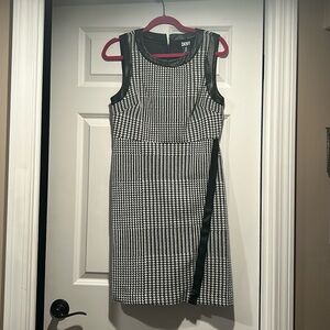 DKNY black cream dress NWT